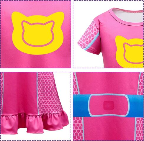 فستان البطل الخارق، فستان الأميرة بأكمام قصيرة، عصابات رأس وقناع لعيد الميلاد والهالوين والكريسماس لعمر 4-8 سنوات in Kuwait