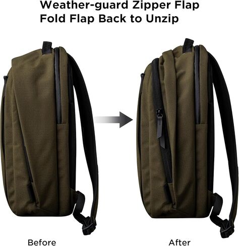 ALPAKA Metro Backpack Pro and Zip Pouch - Fits 15.6" Laptop Business Travel Backpack with YKK Zippers, MOD Key Leash & Luggage Pass-through, RFID-Blocking Small Cash and Card Zip Wallet with YKK Zipp in Kuwait