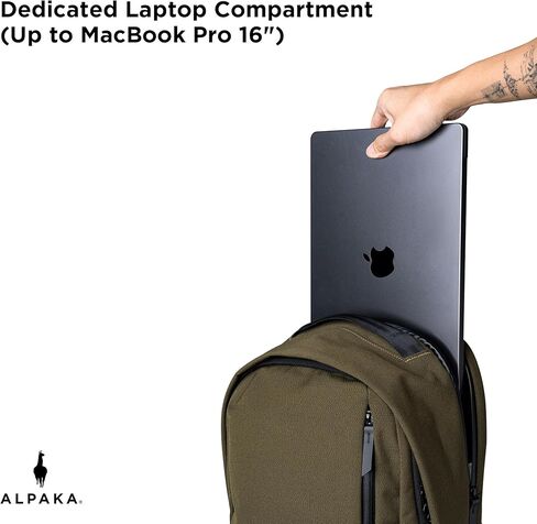 ALPAKA Metro Backpack Pro and Zip Pouch - Fits 15.6" Laptop Business Travel Backpack with YKK Zippers, MOD Key Leash & Luggage Pass-through, RFID-Blocking Small Cash and Card Zip Wallet with YKK Zipp in Kuwait