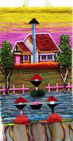 MANGDAI24 Handmade Artificial Jute Wall Hanging Balcony/Office, Home, Guest And living Room for Home Decor Hanging in Hall Decorative Showpiece (Size-20 * 12 inch Multi color) in Saudi Arabia