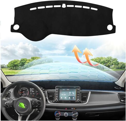 Cartist Dash Cover Custom Fit for Kia Rio Sedan LX EX S 2017-2023 Accessories Dashboard Cover Mat Non-Slip Pad Carpet Anti-Glare in Kuwait