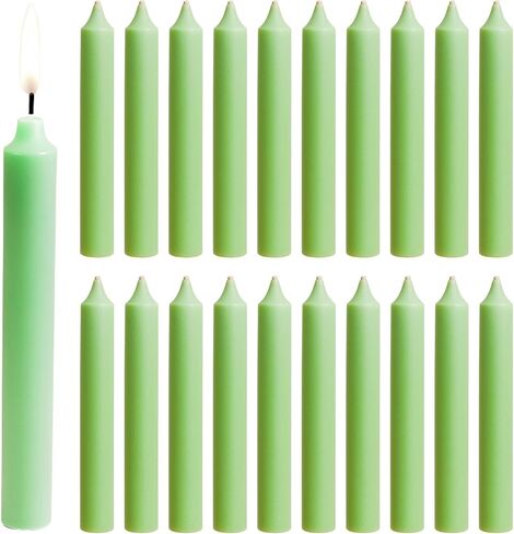 Biedermann & Sons Ivory Chime Candles (20 Count), Unscented Dripless Tapers, 4 Inch Tall 0.5 Inch Diameter, 2 Hour Long Burning Paraffin Wax, for Angel Chime Carousels and Holders in Kuwait