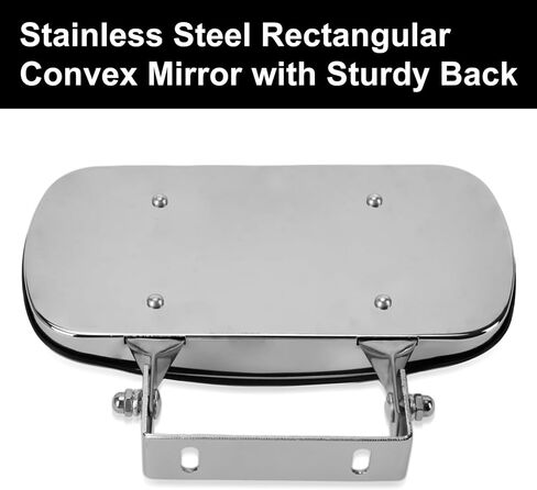 Tractor Convex Mirror - PSLER Truck Mirrors Stainless Steel Mirror Rear View Mirror Rectangular Side Outdoor Mirror for Kubota, Forklift, Tractor, Truck, Bus, Boat (2 PCS) in Saudi Arabia