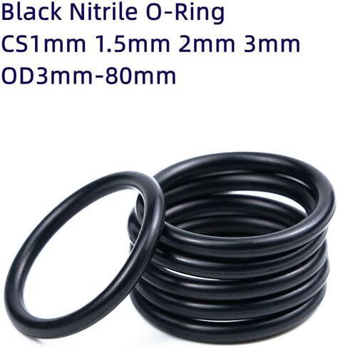 10 قطعة النتريل الأسود O-حلقة سمك CS1mm/1.5 مللي متر/2 مللي متر/3 مللي متر القطر الخارجي 3-80 مللي متر المطاط النفط مقاومة طوقا (OD 18 مللي متر (50 قطعة) ، Cs 3 مللي متر) in Saudi Arabia
