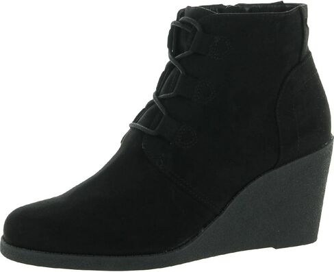 Style & Co. Womens Noellee Ankle Zip-Up Wedge Boots Black 8 Medium (B,M) in Saudi Arabia