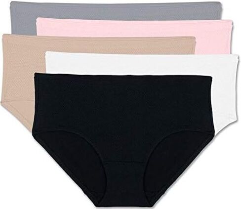 Fruit of the Loom Women's Assorted (Assorted Breathable Micro-Mesh Low-Rise Brief 5pk, 6) in Saudi Arabia
