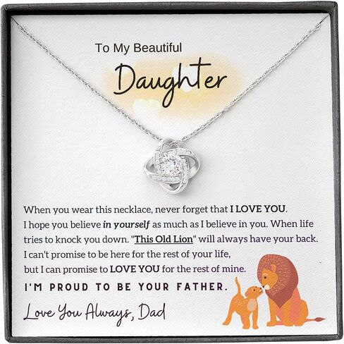 To My Daughter Necklace from Dad – Inspirational Jewelry Gift with Message Card – Birthday, Christmas, Graduation, or Special Father Daughter Gifts in Saudi Arabia