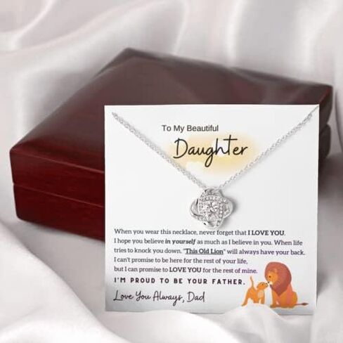 To My Daughter Necklace from Dad – Inspirational Jewelry Gift with Message Card – Birthday, Christmas, Graduation, or Special Father Daughter Gifts in Saudi Arabia