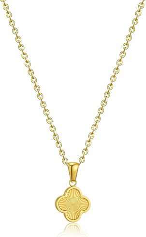 Clover Necklace for Women 18K Gold Plated Four Leaf Clover Pendant Necklaces Lucky Jewelry Gifts for Women in Saudi Arabia