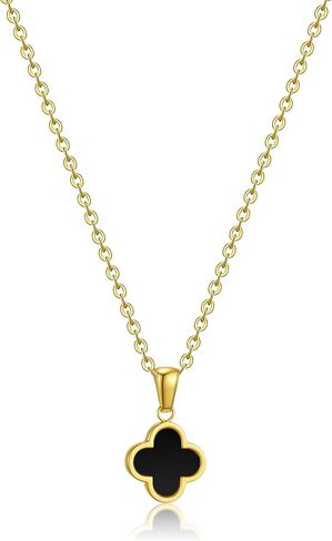 Clover Necklace for Women 18K Gold Plated Four Leaf Clover Pendant Necklaces Lucky Jewelry Gifts for Women in Saudi Arabia