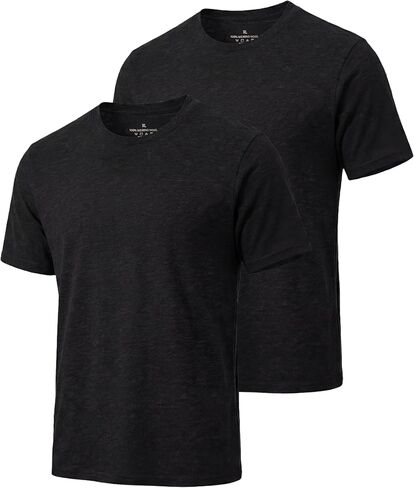 100% Merino Wool T-Shirt for Men 2 Pack, Lightweight Wool Short Sleeve Slim Fit Base Laye, Breathable Soft Undershirt in Saudi Arabia