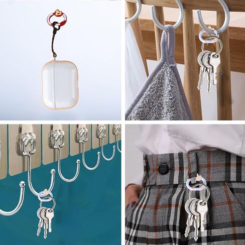 12 قطعة من المشابك الدائرية البيضاوية الربيعية، مشبك محفظة معدني صغير على شكل بطة على شكل حلقة مفاتيح لسحر الحقائب، وسحر المحفظة، وسلاسل المفاتيح in Kuwait