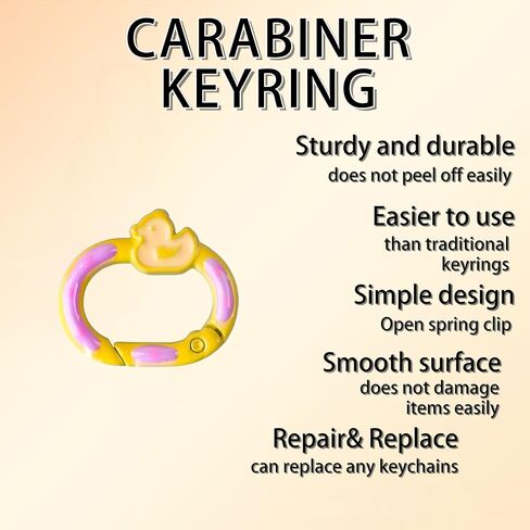 12 قطعة من المشابك الدائرية البيضاوية الربيعية، مشبك محفظة معدني صغير على شكل بطة على شكل حلقة مفاتيح لسحر الحقائب، وسحر المحفظة، وسلاسل المفاتيح in Kuwait