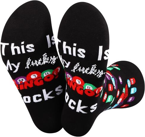 CMNIM Funny Bingo Socks Bingo Lover Gifts This Is My Lucky Bingo Socks for Women Men Bingo Players Gifts Bingo Merchandise in Kuwait