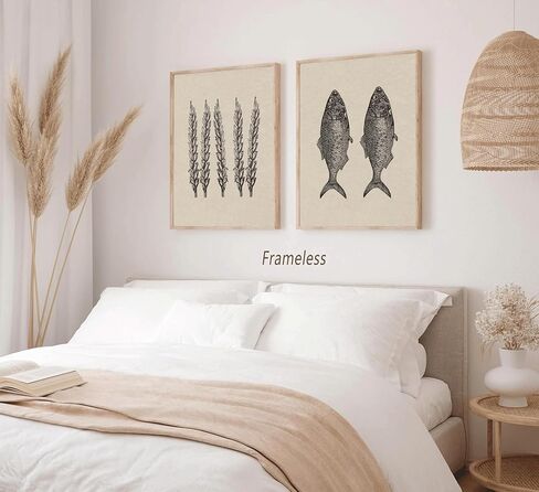 2 Pcs Jesus Feeds The 5000 Wall Art Miracle Of The Five Loaves And Two Fish Canvas Prints Black And White Christ Bible Verses Story Wall Decor Minimalist Posters Picture For Church Paintings Unframed in Saudi Arabia