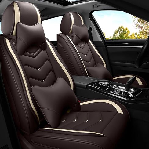 أغطية مقاعد السيارة لسيارة Hyundai Genesis 2009-2016، غطاء مقعد السيارة من جلد نابا الفاخر، أغطية مقاعد رياضية أنيقة، مجموعات أغطية مقاعد السيارات. (مقعدان قياسيان/أسود وأحمر) in Saudi Arabia