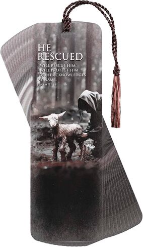 Dicksons He Rescued Psalm 91:14 6 Inch Brown Cardstock Paper Tasseled Bookmark Placekeeper Set of 12 in Saudi Arabia