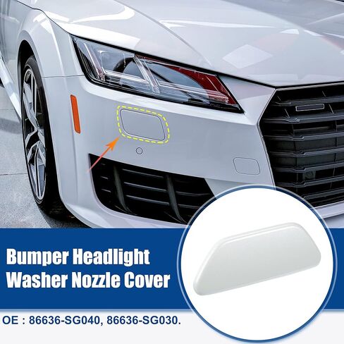 ACROPIX Front Left Bumper Headlamp Headlight Washer Spray Nozzle Cover Cap Fit for Subaru Forester - Pack of 1 White in Saudi Arabia