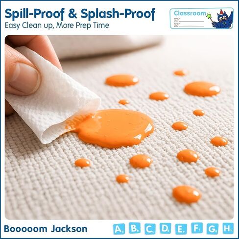 Booooom Jackson 7'6''x13' Colorful Circles Classroom Rug for Kids Room Seating Décor - Thick Nylon Large Preschool Carpet Daycare Rug for Teaching, Playroom, Non-Slip &No Triping,20X Stain Resistance in Kuwait