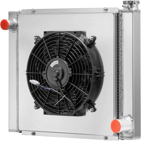 3 Row Universal 22'' Wide Radiator Replacement for Chevy GM SBC BBC Cooling Aluminum Radiators with Electric Cooling Fan Crossflow 22''X19'' in Kuwait