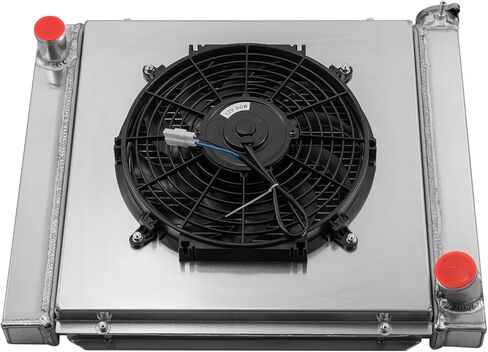 3 Row Universal 22'' Wide Radiator Replacement for Chevy GM SBC BBC Cooling Aluminum Radiators with Electric Cooling Fan Crossflow 22''X19'' in Kuwait