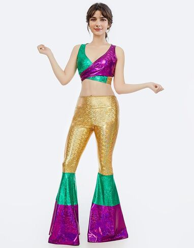 أزياء نسائية من miccostumes Mardi Gras مجموعة كاملة من السراويل العلوية للحفلات in Saudi Arabia