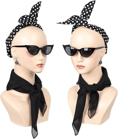 سترة نسائية من الساتان الوردي للسيدات في الخمسينيات مع وشاح للرقبة زي الهالوين التنكرية in Kuwait