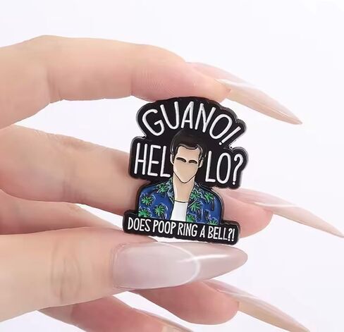 Ace Ventura Pet Detective 2 عندما تدعو الطبيعة Guano Hello Do Pop Ring a Bell جيم كاري فيلم كوميدي مضحك 1.25 "شارة المينا بدبوس in Kuwait