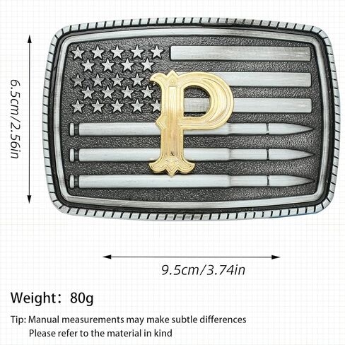 Belt Buckles Initial Letters Men Western - Silver Bullet Flag | Cowboy Cowgirl Belt Buckle Gifts for Mens Women in Saudi Arabia