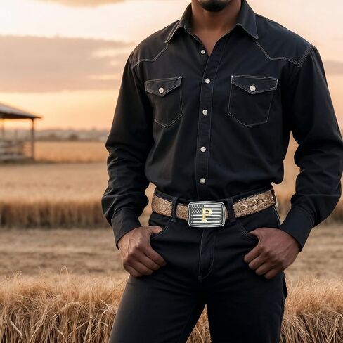 Belt Buckles Initial Letters Men Western - Silver Bullet Flag | Cowboy Cowgirl Belt Buckle Gifts for Mens Women in Saudi Arabia