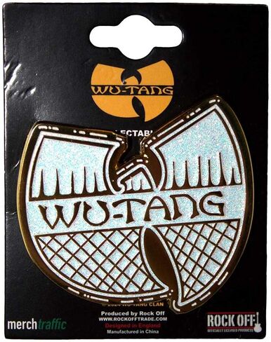 شارة دبوس بشعار Wu-Tang Clan باللونين الأبيض والذهبي، مقاس واحد in Saudi Arabia