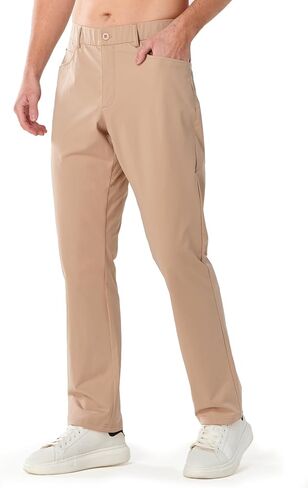 ALLZERO Feel Fit™ Men's Golf Pants 30"/32"/34" Work Dress Pants Stretch Quick Dry Lightweight Casual Trousers with Pockets in Saudi Arabia