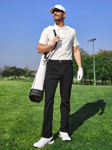 ALLZERO Feel Fit™ Men's Golf Pants 30"/32"/34" Work Dress Pants Stretch Quick Dry Lightweight Casual Trousers with Pockets in Saudi Arabia