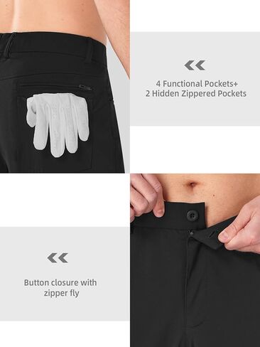 ALLZERO Feel Fit™ Men's Golf Pants 30"/32"/34" Work Dress Pants Stretch Quick Dry Lightweight Casual Trousers with Pockets in Saudi Arabia