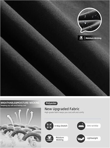 ALLZERO Feel Fit™ Men's Golf Pants 30"/32"/34" Work Dress Pants Stretch Quick Dry Lightweight Casual Trousers with Pockets in Saudi Arabia