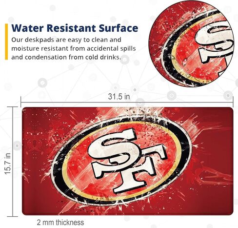 Large Mouse Pad Desk Mat for Home Office, Gaming Mousepad Extended Desk pad - Computer Keyboard Mouse Mat with Non-Slip Base and Stitched Edge Office Desk Organizers and Accessories in Kuwait