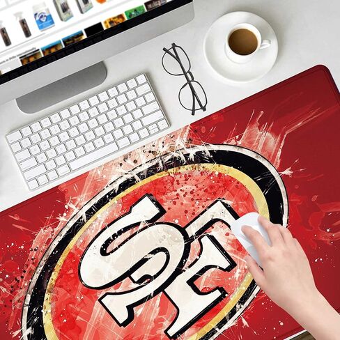 Large Mouse Pad Desk Mat for Home Office, Gaming Mousepad Extended Desk pad - Computer Keyboard Mouse Mat with Non-Slip Base and Stitched Edge Office Desk Organizers and Accessories in Kuwait