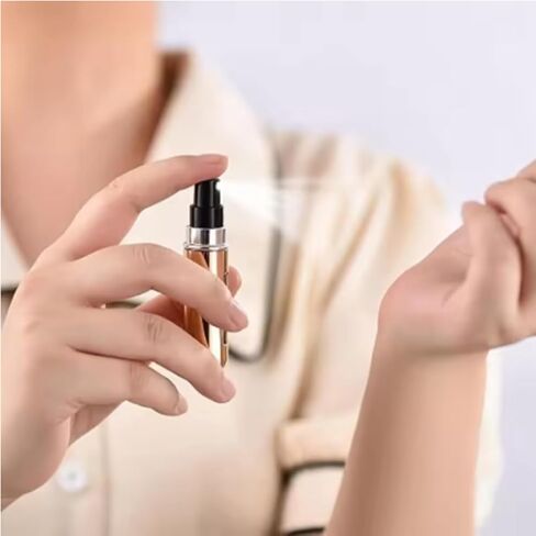 Refillable Perfume Atomizer Set - Portable Mini Spray Bottles (5mL, 2 Colors) | Travel-Size Scent Pump Case for On-the-Go | Leak-Proof Aluminum & Plastic Atomizer for Perfume/Cologne in Saudi Arabia
