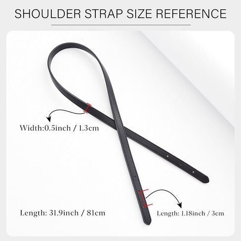 Purse Strap Replacement Compatible with Coach Mollie Tote Bag 25 & MK Basket Bags, 2 Pieces Microfiber Leather Shoulder Strap for Tote HandBag Handles(Black,31.9 inches) in Saudi Arabia