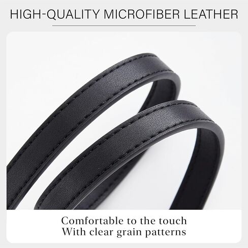 Purse Strap Replacement Compatible with Coach Mollie Tote Bag 25 & MK Basket Bags, 2 Pieces Microfiber Leather Shoulder Strap for Tote HandBag Handles(Black,31.9 inches) in Saudi Arabia