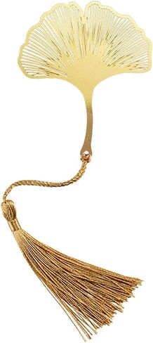 Metal Ginkgo Leaf Bookmark with Tassel - Metal Page Marker for Readers & Book Lovers, Elegant Gift for Women, Teens and Writers in Saudi Arabia