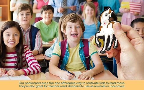 Horse Clip Bookmarks for Kids Students Cool Cute Animal Set of 10 Bulk Bookmark Funny Wacky Classroom Reading Incentives Library Rewards Novelty Party Favors Fun Prizes for Summer Reading Programs in Kuwait