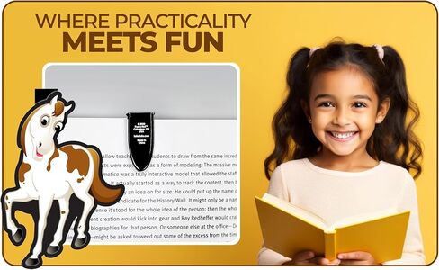 Horse Clip Bookmarks for Kids Students Cool Cute Animal Set of 10 Bulk Bookmark Funny Wacky Classroom Reading Incentives Library Rewards Novelty Party Favors Fun Prizes for Summer Reading Programs in Kuwait
