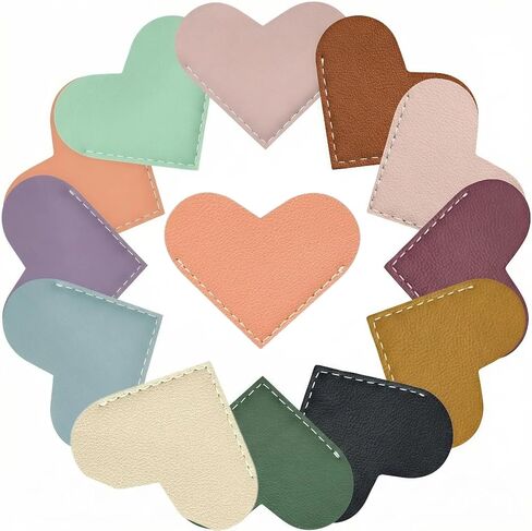Leather Heart Bookmarks - OOEOO 8 Pieces Cute Corner Page Book Marks Gifts for Reading Women Teachers Students Book Lovers, for School Office Home Supplies(8PC Colors A) in Saudi Arabia