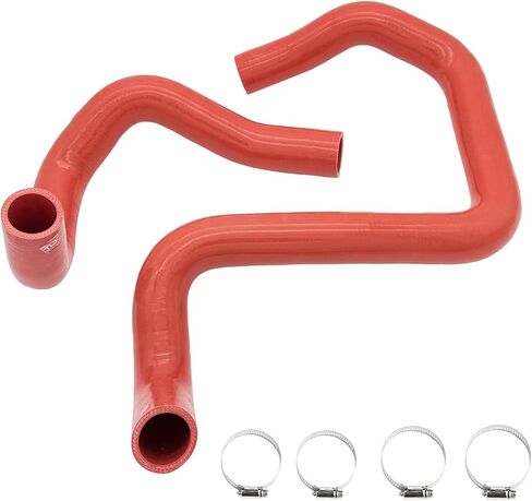 55111395AE 55111394AC Upper and Lower Radiator Coolant Hose Fit for Jeep Wrangler 2012-2018 (Red) in Kuwait