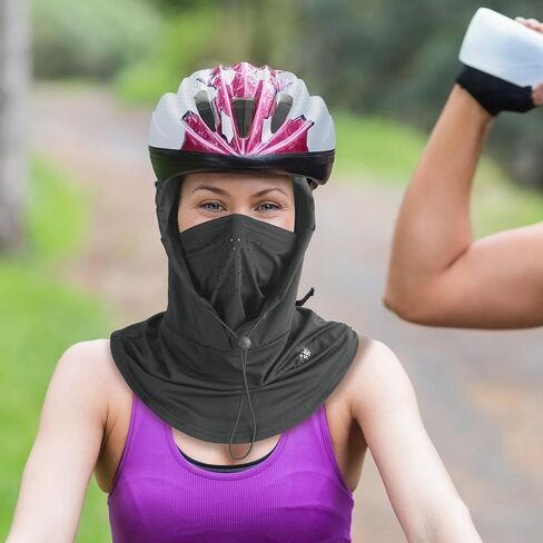 Face Cover for Sun UV Protection, Breathable Cooling Balaclava Face Mask, Summer Cooling Neck Gaiter for Women Fishing Outdoors (Dark Grey) in Kuwait