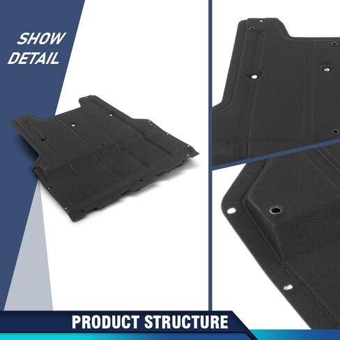 PIT66 Engine Splash Shield Guard 1 Pc Compatible with Audi Q3 8U 2011 2012 2013 2014 2015 2016 2017 2018 8U0863821A Engine Case Guard Under Car Black in Saudi Arabia