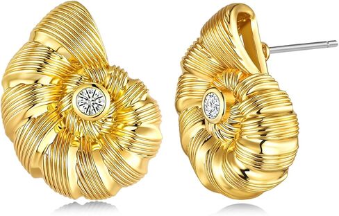 Gold Mother of Pearl Flower Stud Statement Earrings for Women by SNGIA, Dainty Bold Retro Handmade Trendy Natural Sea Abalone Shell Floral Bohemian Jewelry Gifts, Small Unique Baroque Turquoise Stone Summer Beach Fashion Earrings Accessories, Vintage Gems in Saudi Arabia