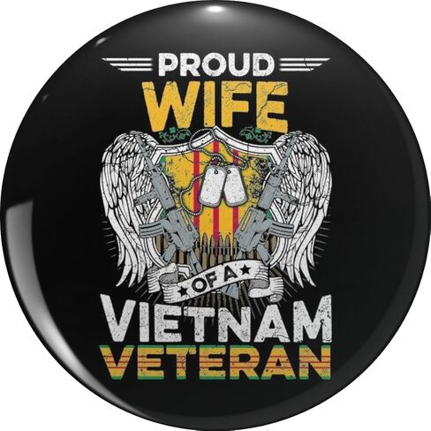 Proud Wife Of A Vietnam Veteran Military Veterans Family Metal Lapel Hat Pin Tie Tack Pinback 0.75" in Kuwait