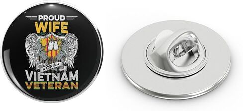 Proud Wife Of A Vietnam Veteran Military Veterans Family Metal Lapel Hat Pin Tie Tack Pinback 0.75" in Kuwait